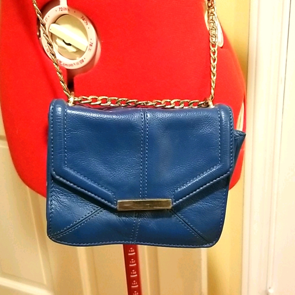 STEVEN cross body leather purse bag chain strap